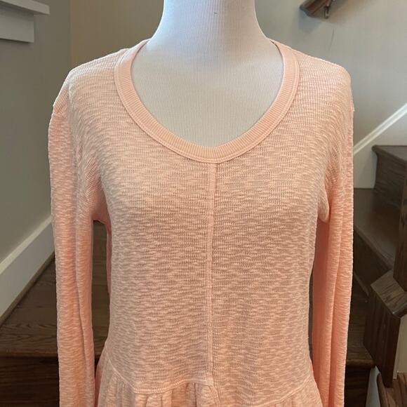 Anthropologie Left of Center Rose Pink Soft Waffle Top Size Small NEW - Picture 2 of 7